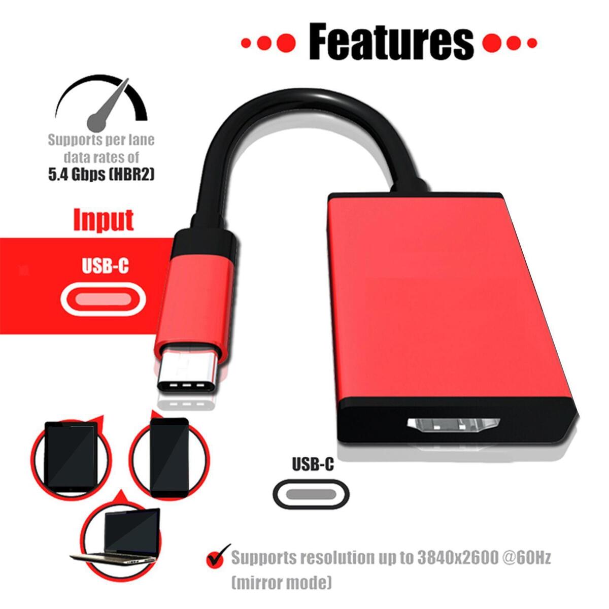 USB C to HDMI Adapter Cable USB C Adapter Type C to HDMI Adapter for Office