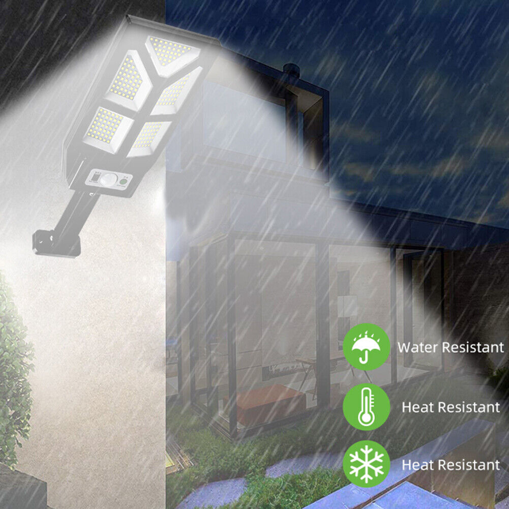 196 LED Solar Wall Light Waterproof Outdoor Motion Sensor Garden Path Lamp