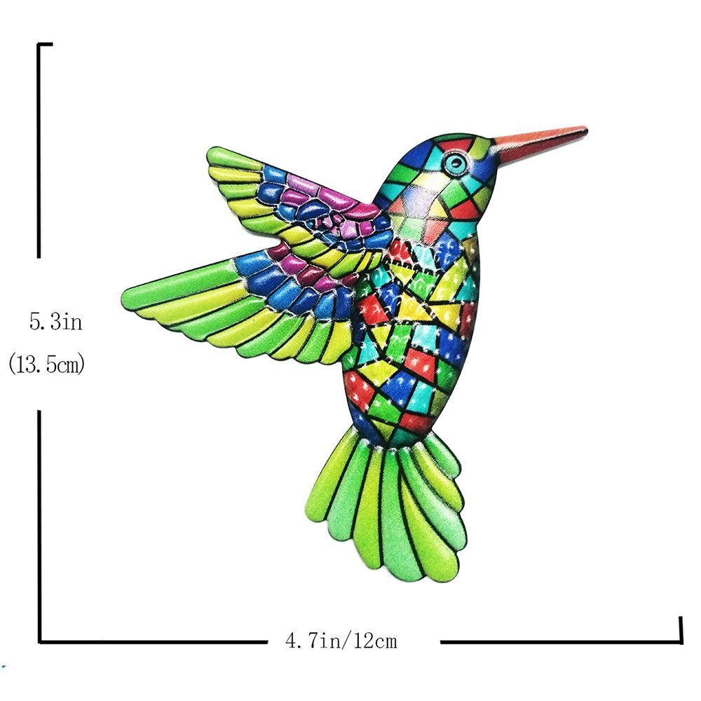 Home Decoration Wall Hanging Garden Craft Metal Hummingbird Ornament Iron Art