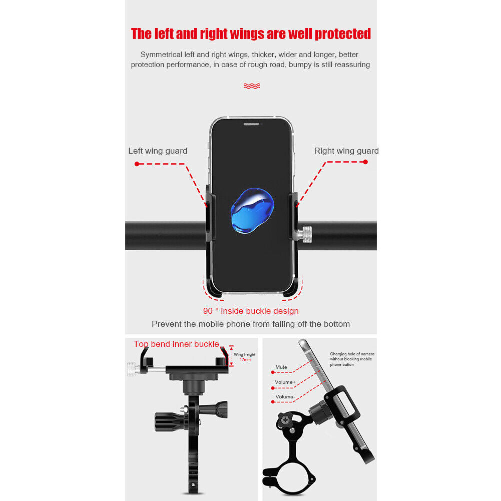 GUB PLUS 15 Bicycle Phone Holder Stands Aluminum Motorcycle Phone Bracket