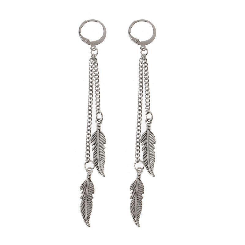 Stylish Tassel Dangle Earring Leaf Tassel Earrings Gift for Boyfriend Girlfriend