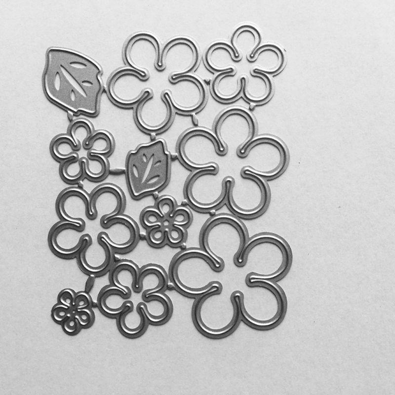 Five Leaf Flower Metal Cutting Dies Stencil Scrapbooking DIY Album Stamp Paper