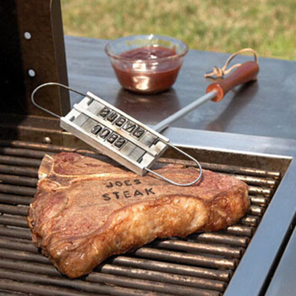 BBQ Branding  55 Letters Barbecue Grill Tool Personalise Burgers Steak