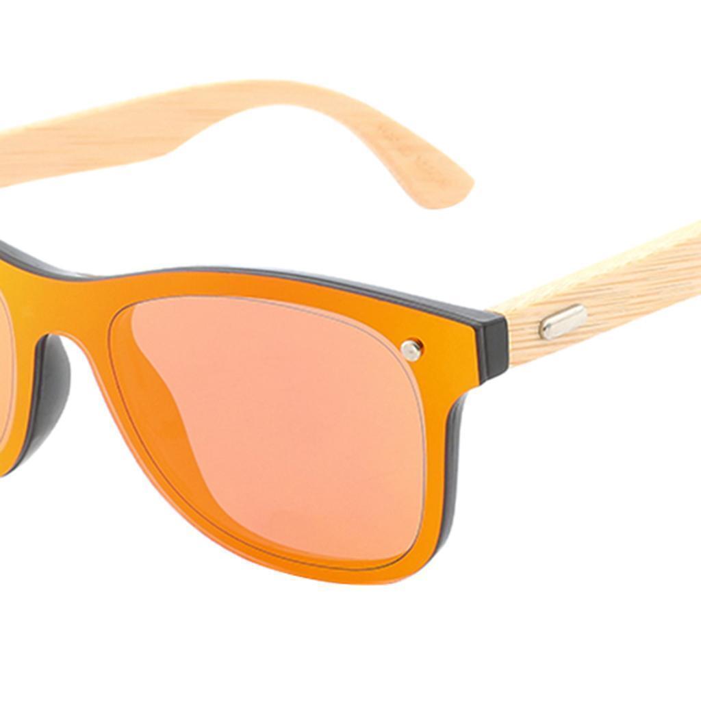 Bamboo Wood Legs Sunglasses Fashion Eyeglasses Eyewear for Women Men Red