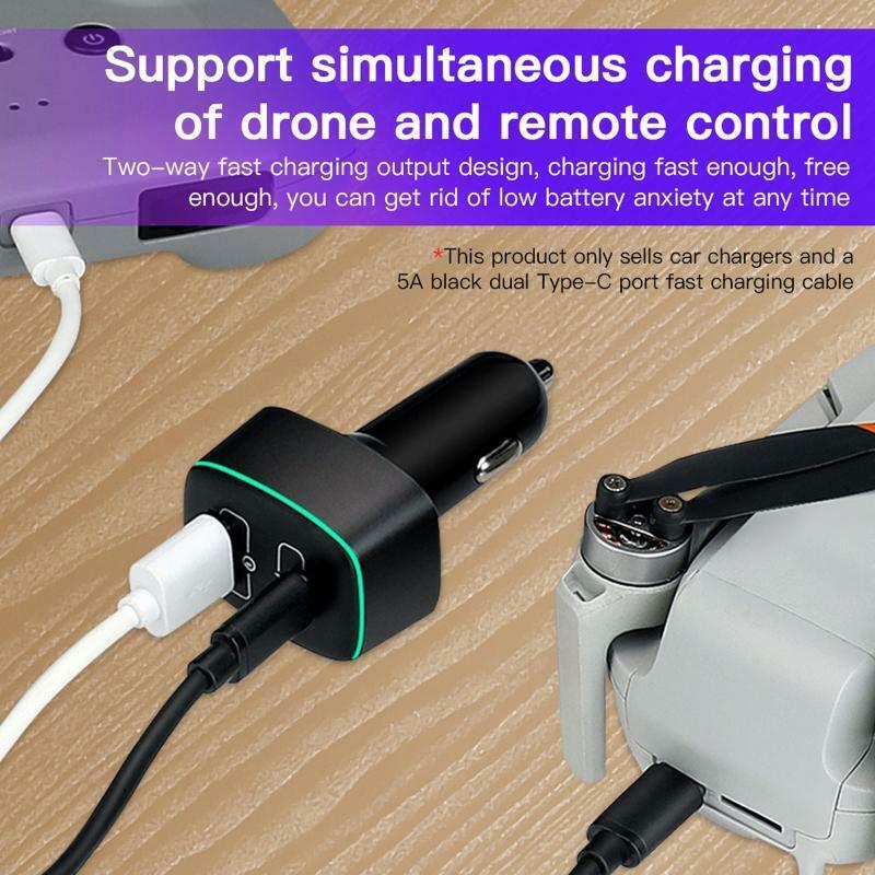 Compatible with Mavic 3/Mavic Mini 2,100W Car Charger Drone Accessories