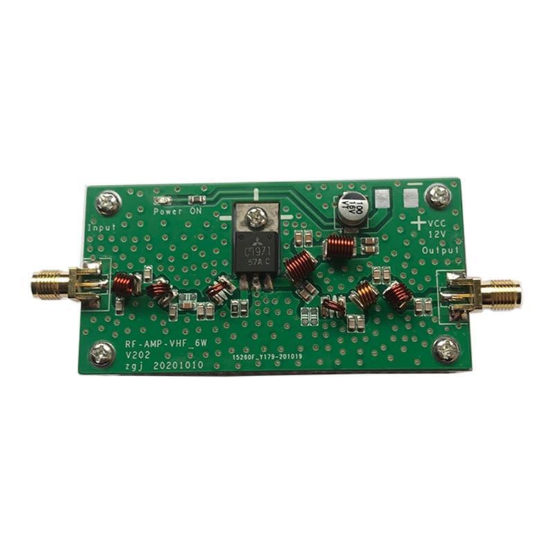 Digital Power Amplificador 6W FM 88-108MHz 12V Green Power Amplifier w/ Heatsink