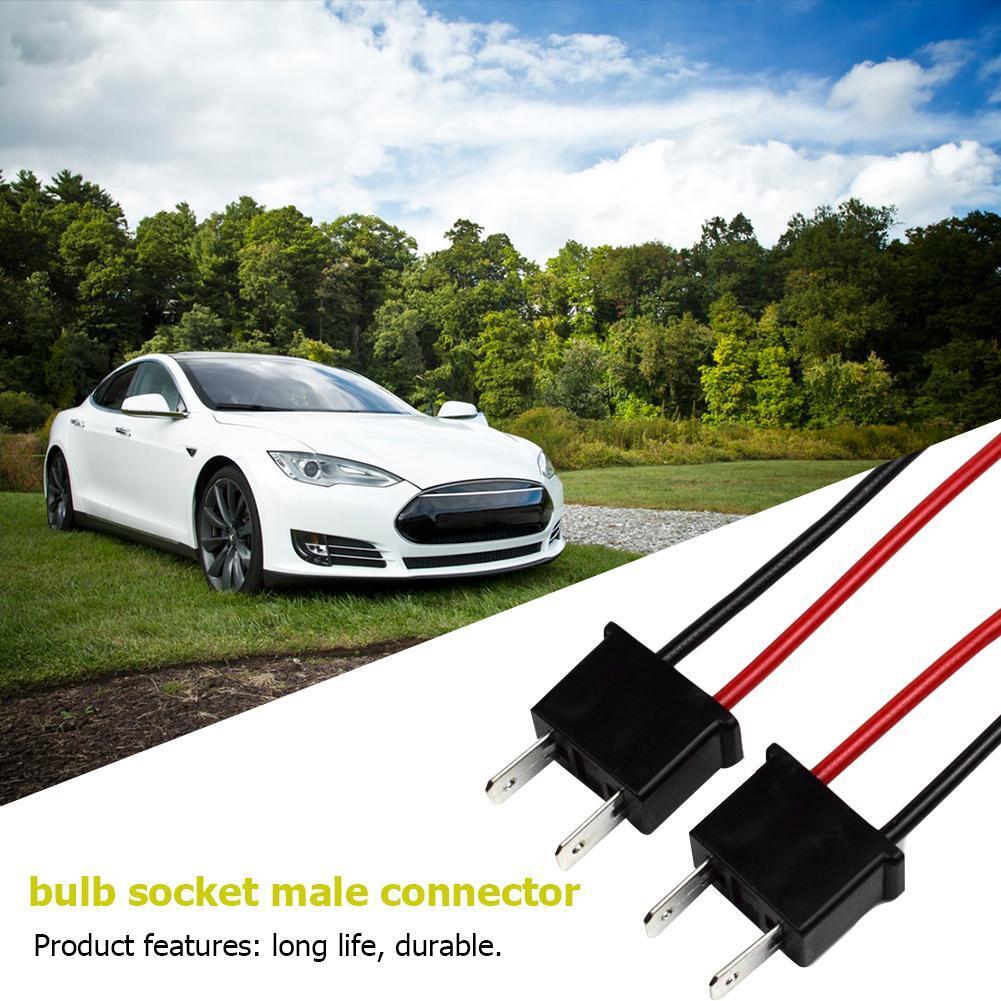 1 Pair H7 Bulb Socket Male Adapter Connector for Car Headlight Fog Lamp