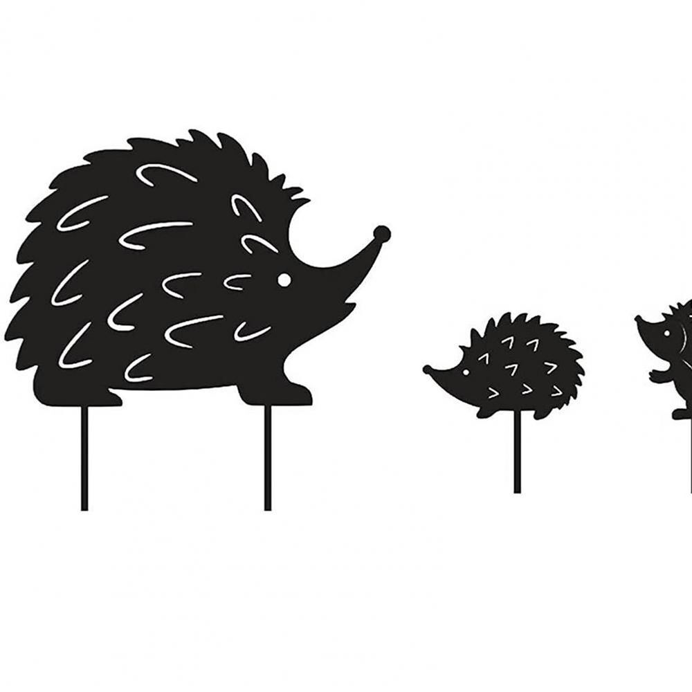 Silhouette Stakes Garden Statue Pile Plug-in Posts Standing Hedgehog Decoration