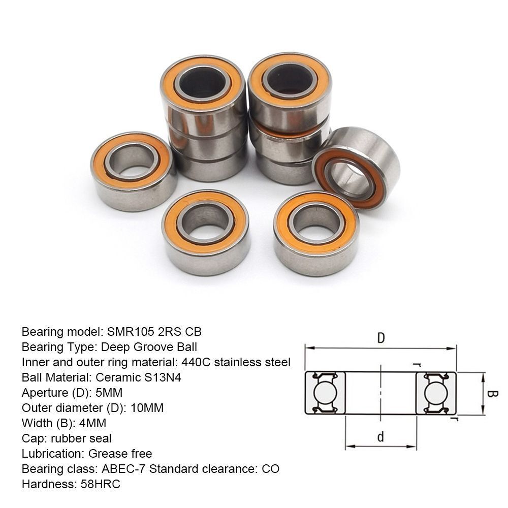 Fishing Gear Stainless Steel Reel Bearing Bearing RS Deep Groove Ball SMR105