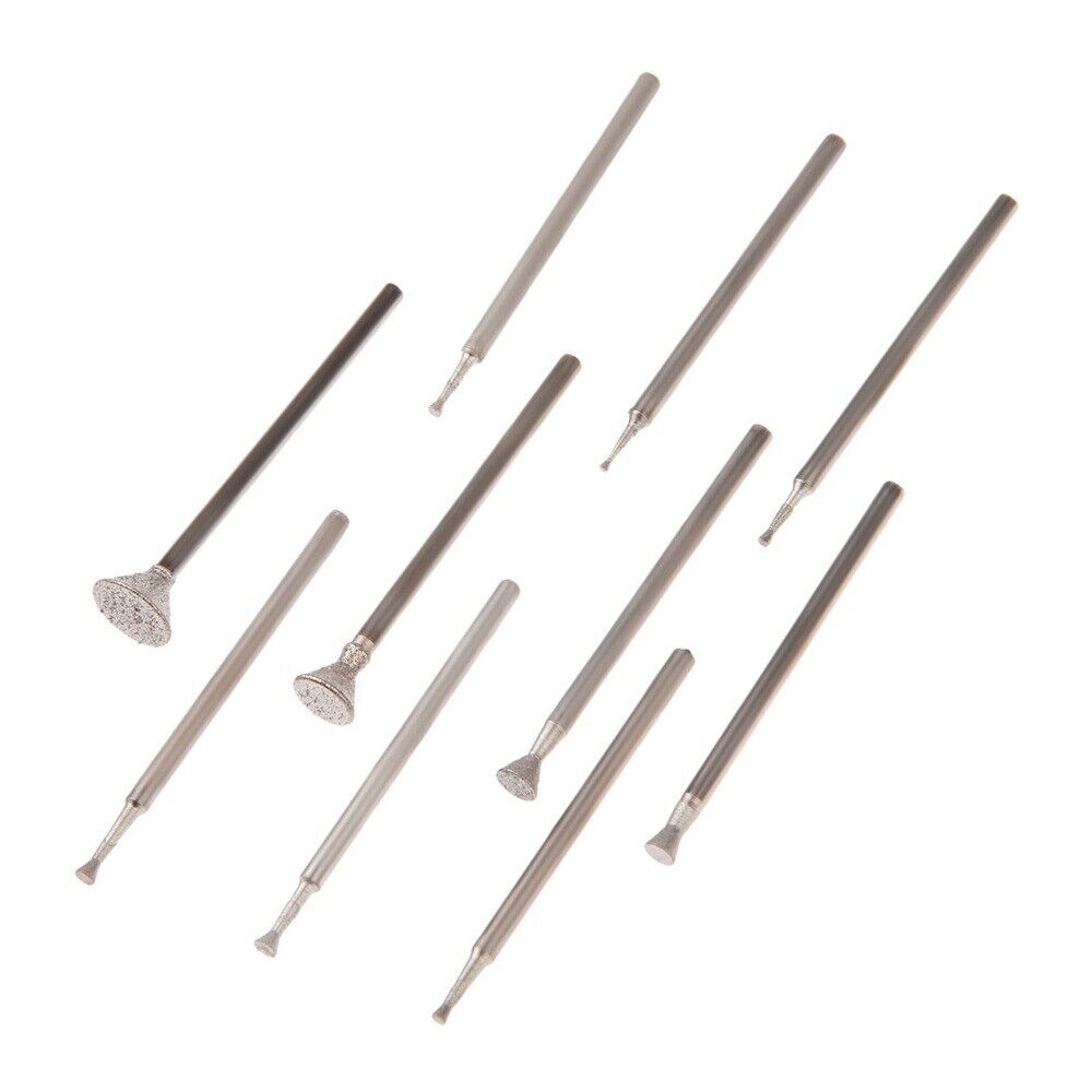 10pcs 1-8mm T head C3 Jade Amber Ceramic Jewelry Engraving Grinding Needle Kit