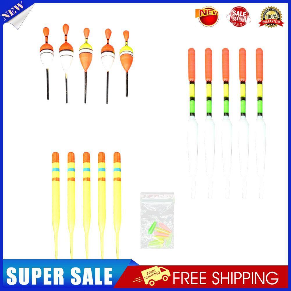 15pcs/Set Sea Fishing Floats Vertical Buoy Slip Bobber Rod Fishing Lures