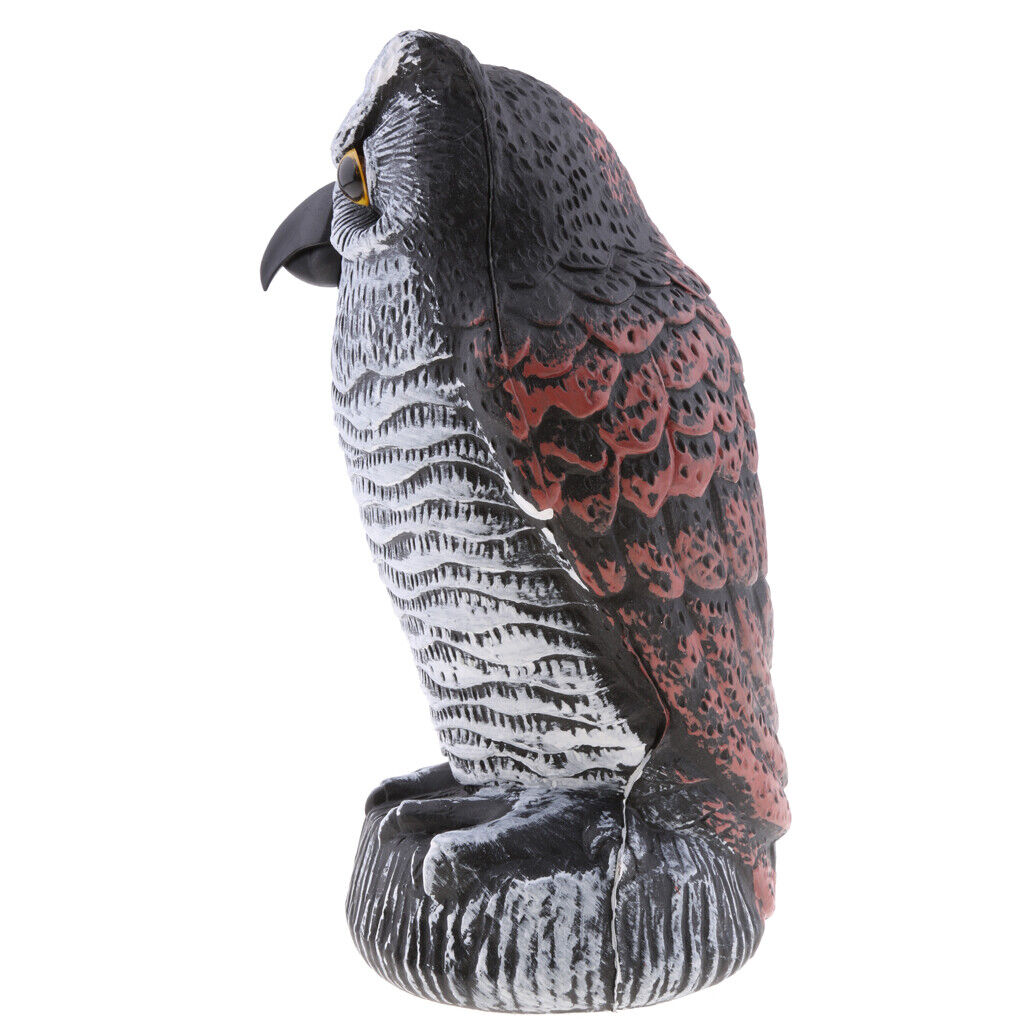 Large Owl Falcon Decoy Statue Yard Garden Crow Scarecrow Outdoor Deterrent