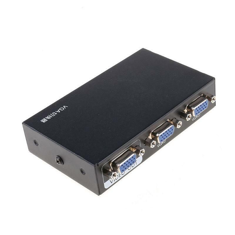 Computer Hd Player Accessory Utility Switcher Splitter 3.7x1.9in for PC Monitor