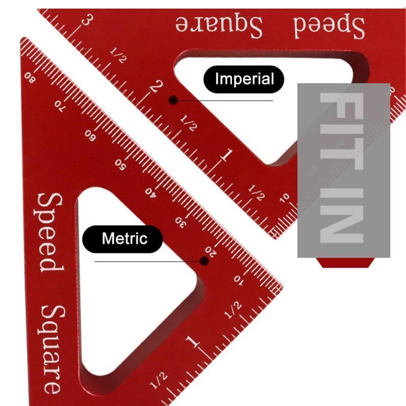 Aluminum Alloy Triangle Ruler Carpentry Squares Precision Woodworking Tools