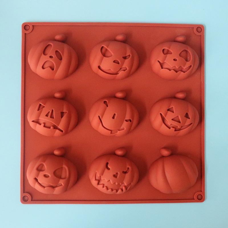 9 Cavities Pumpkin Shape Muffin Pan Quick Release Cupcake Tray Cookie Maker Pan