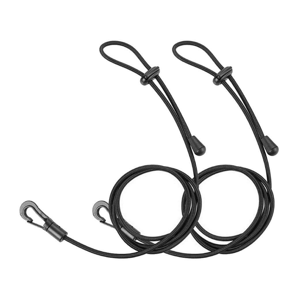 2x Stretchable Kayak Rod Paddle Leash Safety Lanyard for Kayaking Securing