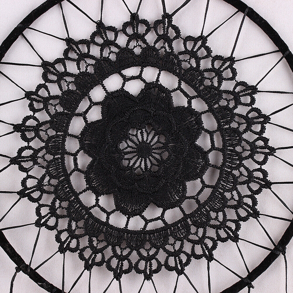 Handmade Lace Dream Catcher Feather Bead Wall Hanging Home Decoration Gift