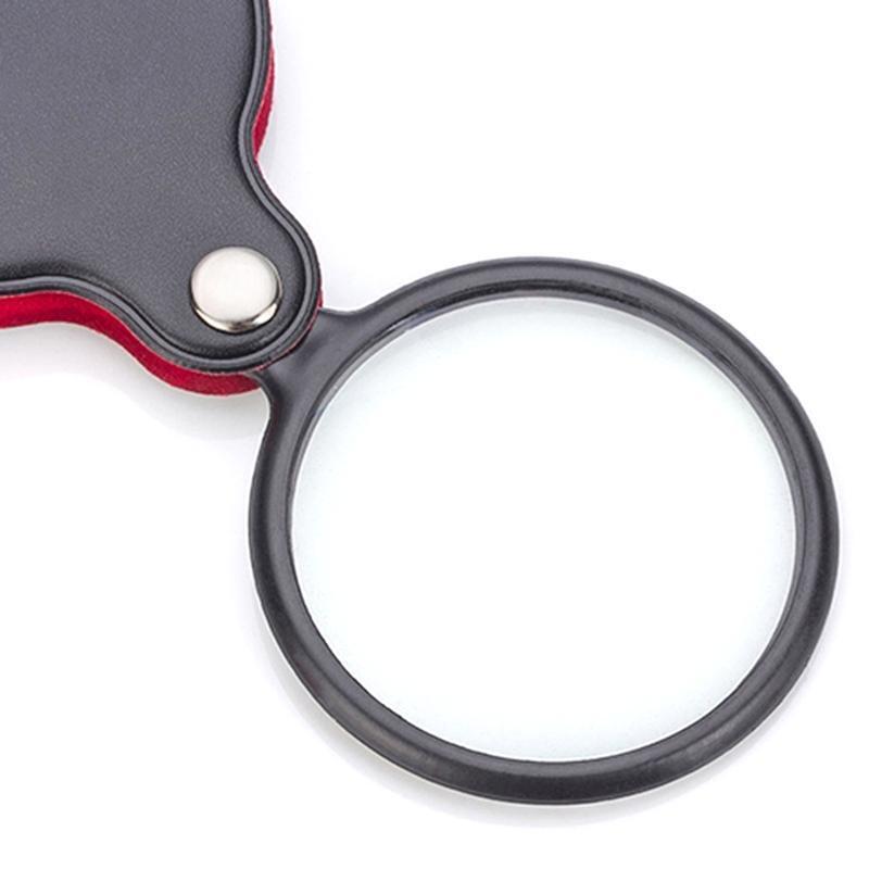 8X Jewelry Magnifier Folding Magnifying Glass Mini Pocket Hand Loupe Optical
