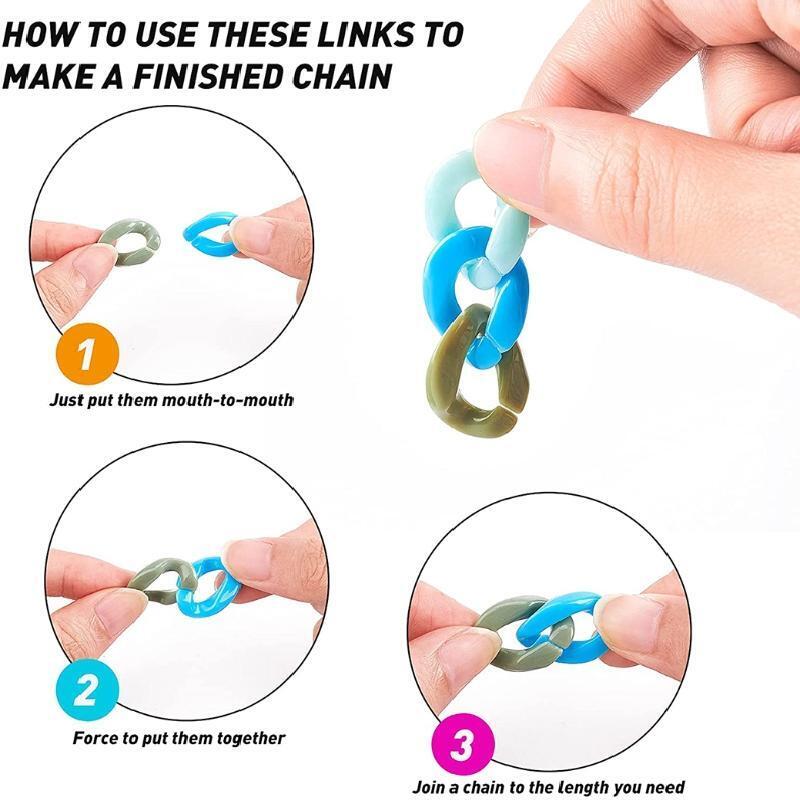 Highlight Color Chain Twist Link Assemble Jewelry Chain Buckle for DIY Crafts