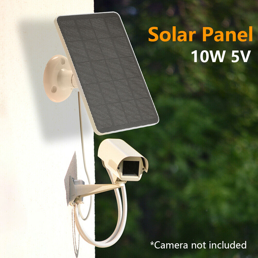 10W Solar Cells Charger 5V Portable Monocrystalline Solar Panels (White)