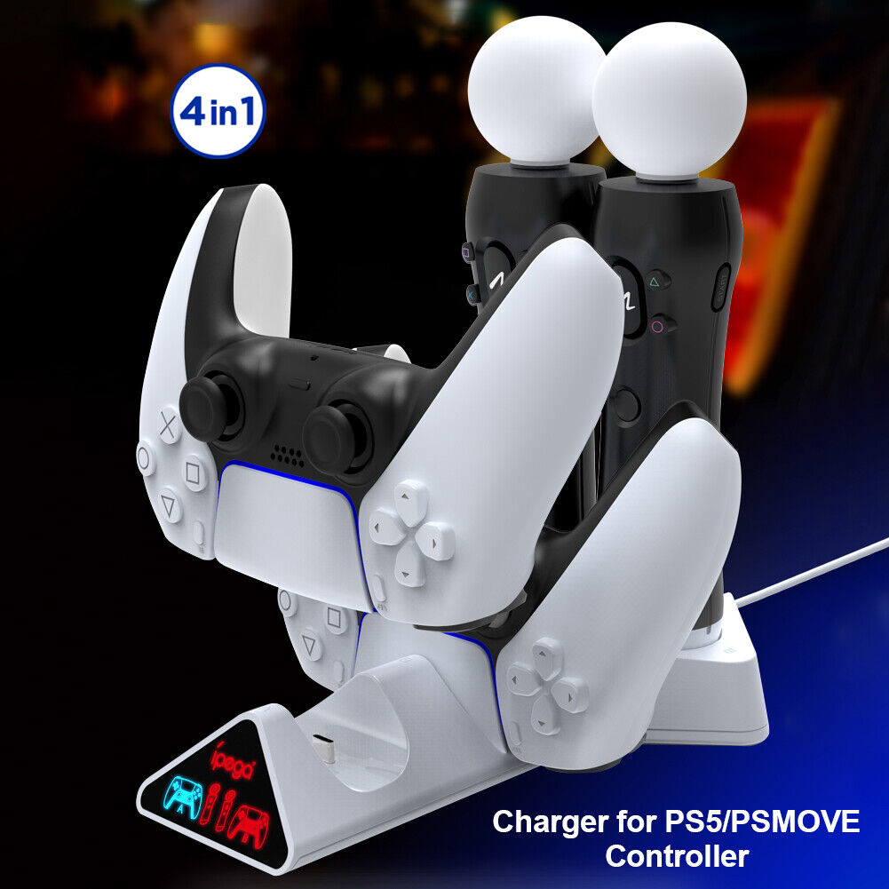 4 in 1 Controller Charger for PS5 DualSense Charging Station for PS Move