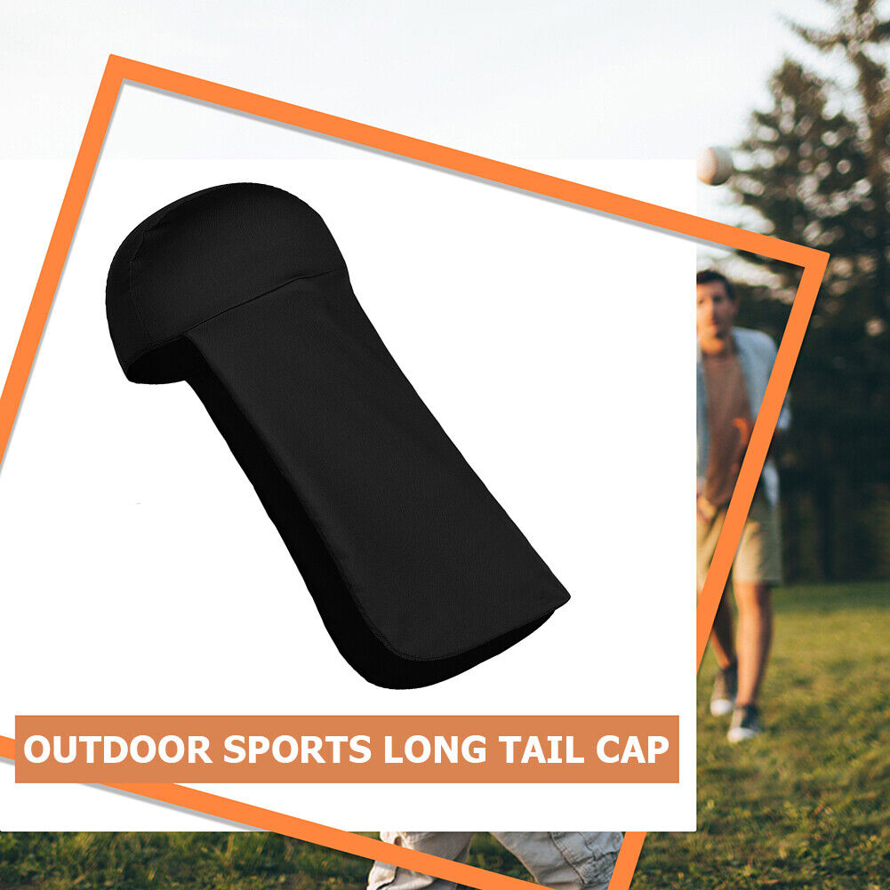 Cycling Visor Cap Outdoor Anti UV Breathable Fishing Neck Protector (Black)