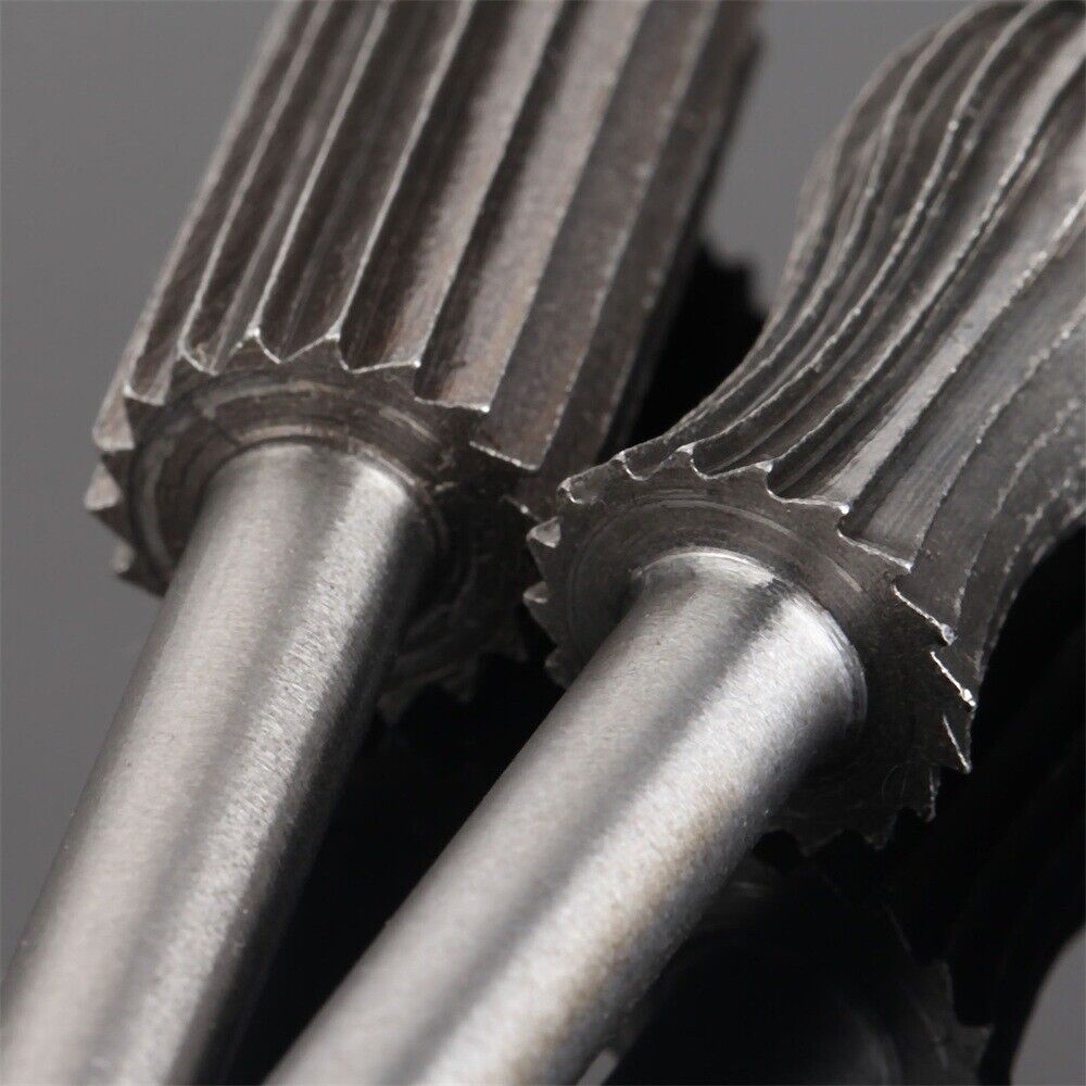 Durable 6Pcs High Speed Steel Rotary Burrs Drill Bit Set Tool Diameter 6mm Shank