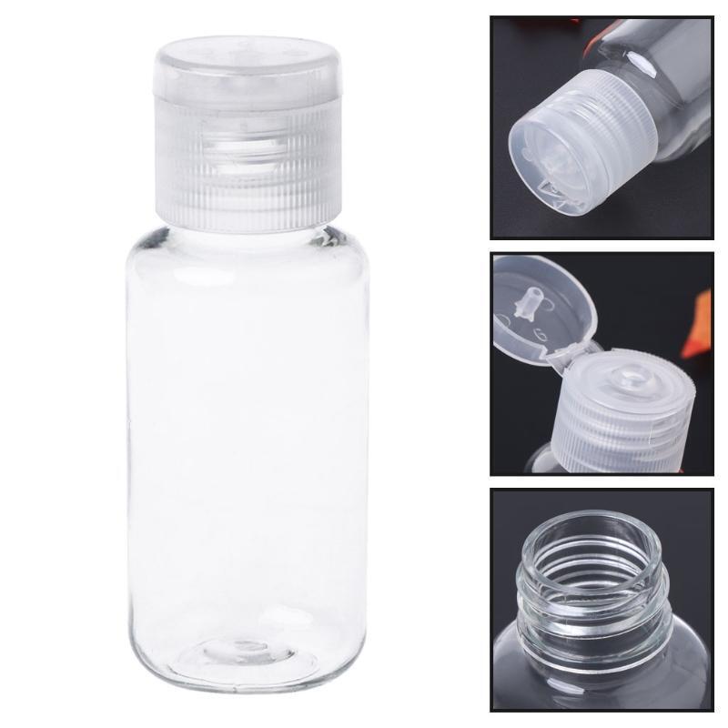 40ml Clear Empty Plastic Sample Flip Cap Bottle Makeup Emollient Water Container