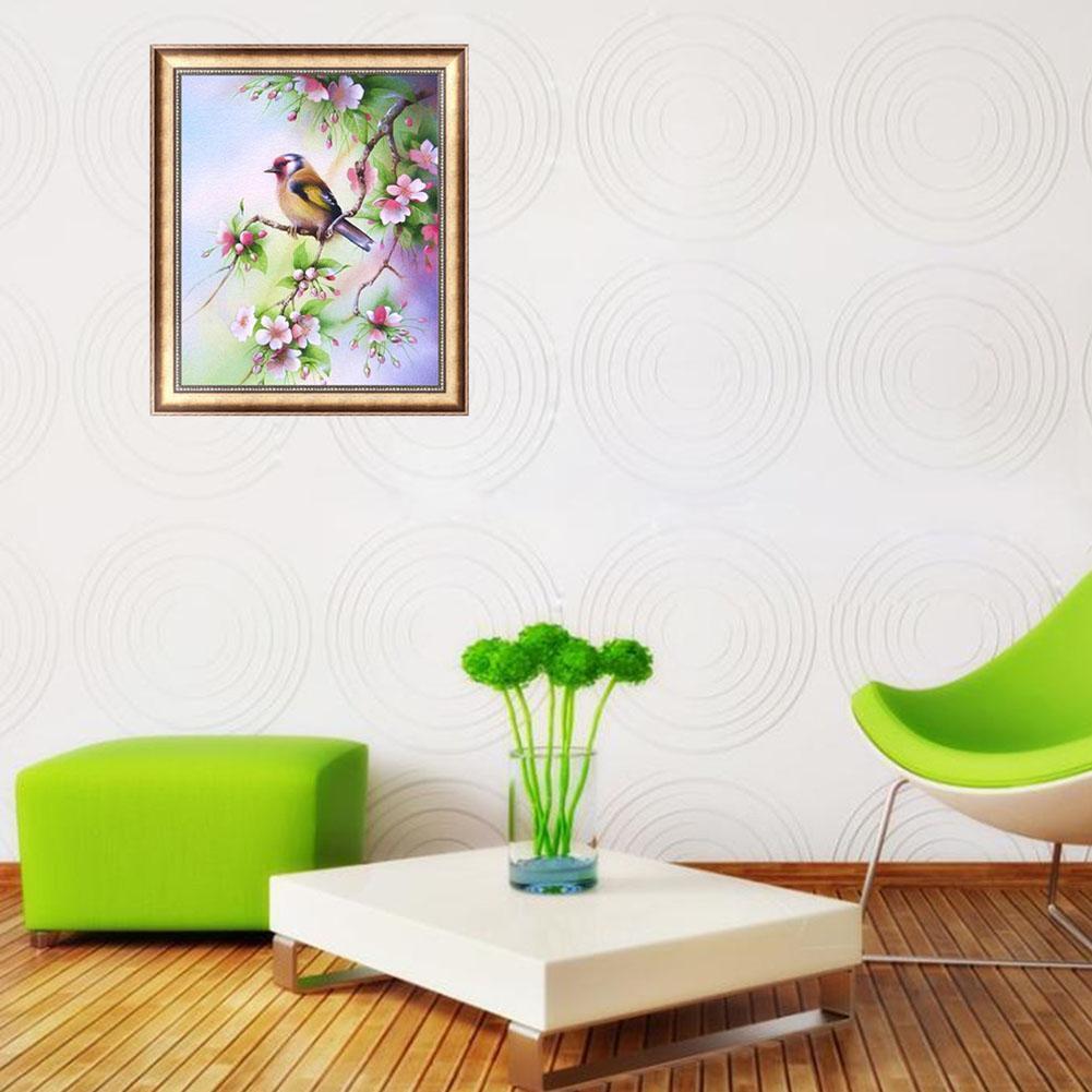 Frameless 5D Branch Bird Diamond Painting Embroidery DIY Craft Cross Stitch