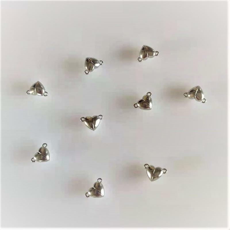 10pcs / Set Alloy Heart Magnet Jewelry Bracelet Magnet Buckle Accessories