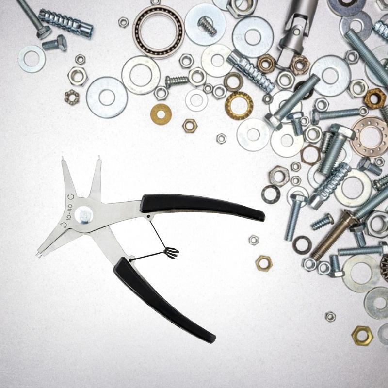 2-in-1 Snap Rings Plier Stainless Dual-purpose Snap Rings Plier Disassemble