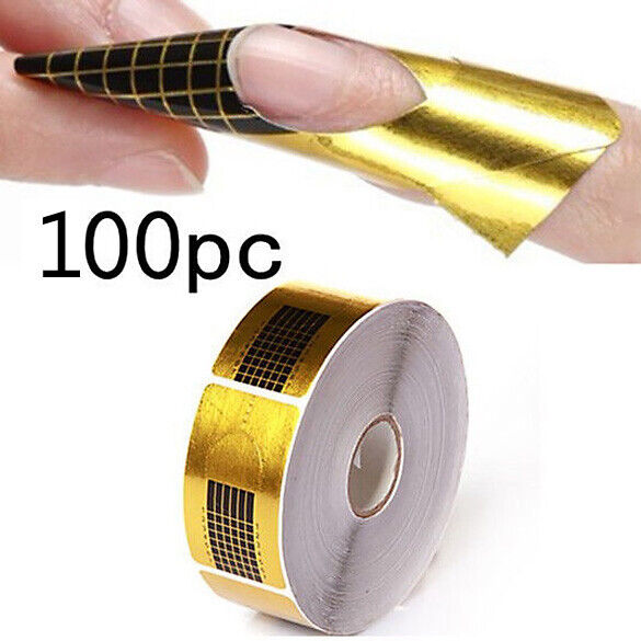 100 Nail Forms for Acrylic UV Gel Nail Art Tip Extension Brand New