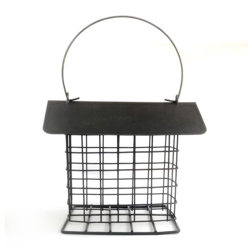 Suet Bird Feeder for Outside Suet Wild Bird Feeder with Hanging Metal Roof
