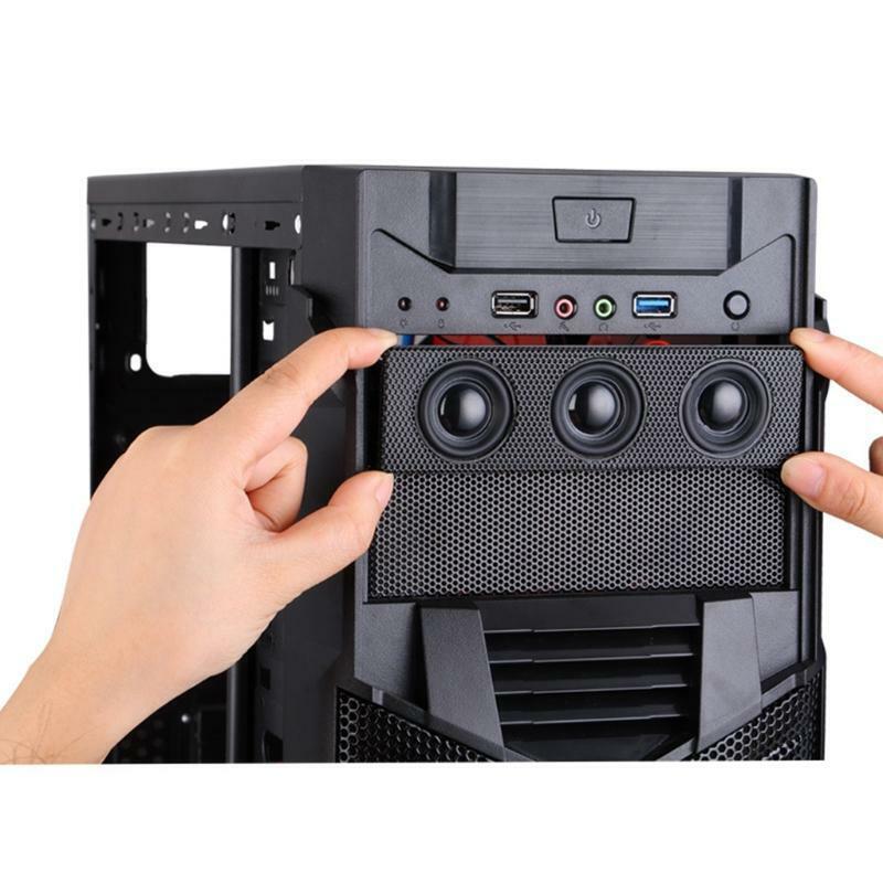Surround Speaker PC Front Panel Built-in 3 Mic Loudspeakers for Computer Case
