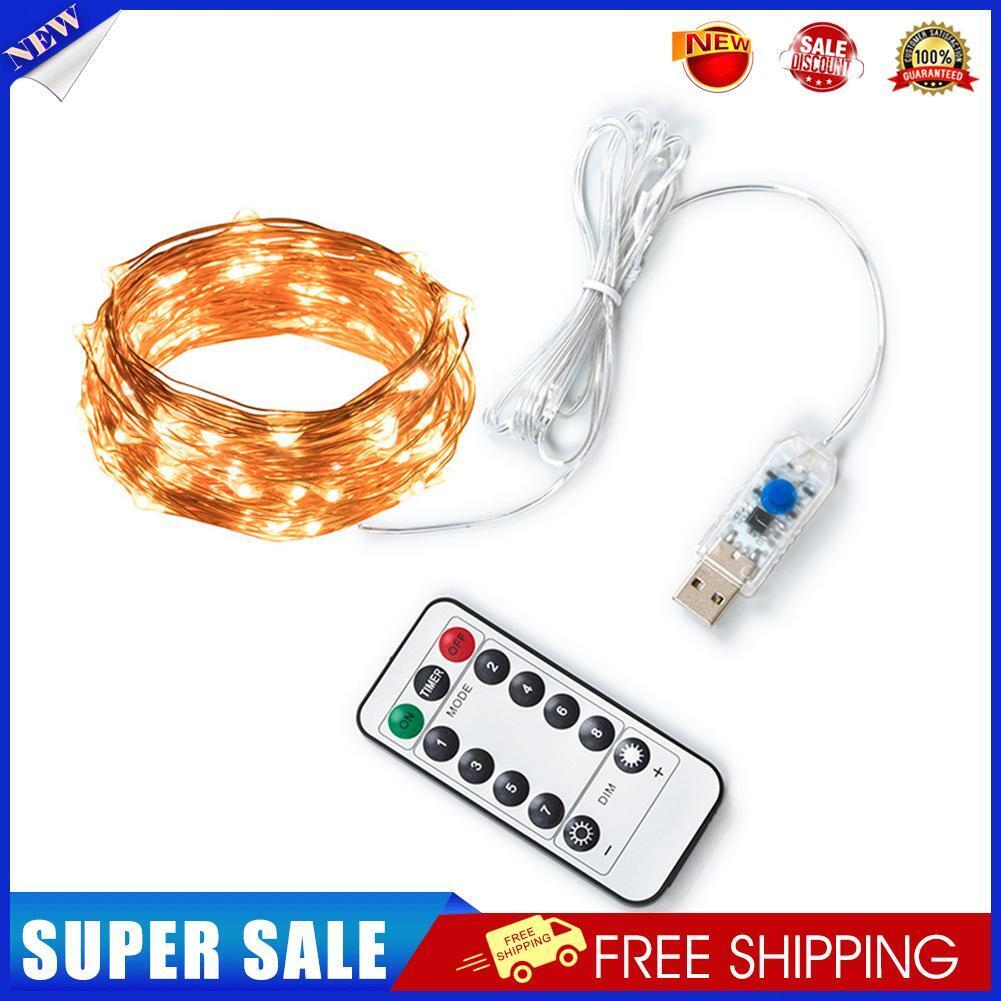 10M 100LED String Lights 8 Modes Remote Control Christmas Home Party Decor