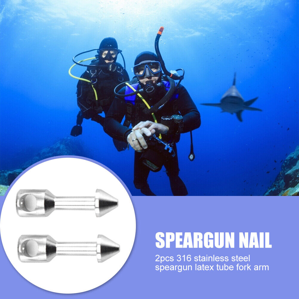 2x Stainless Steel Spear Band Wishbone Nail for Spearfishing Fishing Tackle
