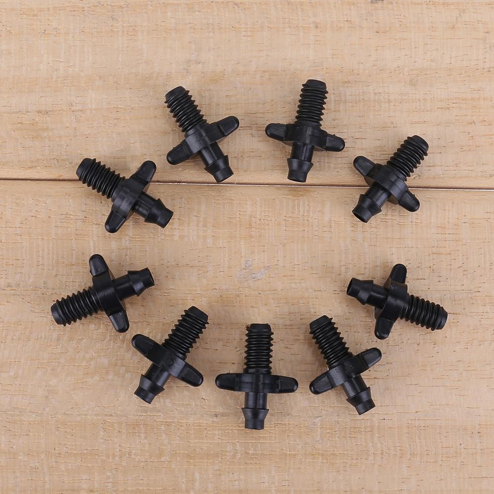 50pcs 6mm Male Thread Single Barbed 4/7mm PVC Hose Connector Home Garden