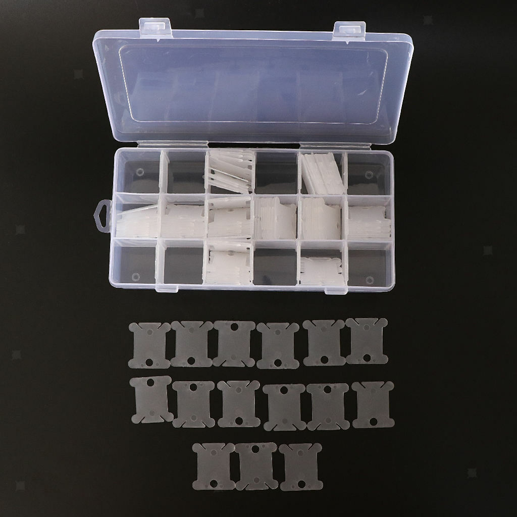18 Slots Embroidery Floss Organizer  + 120 Pieces Plastic Winding