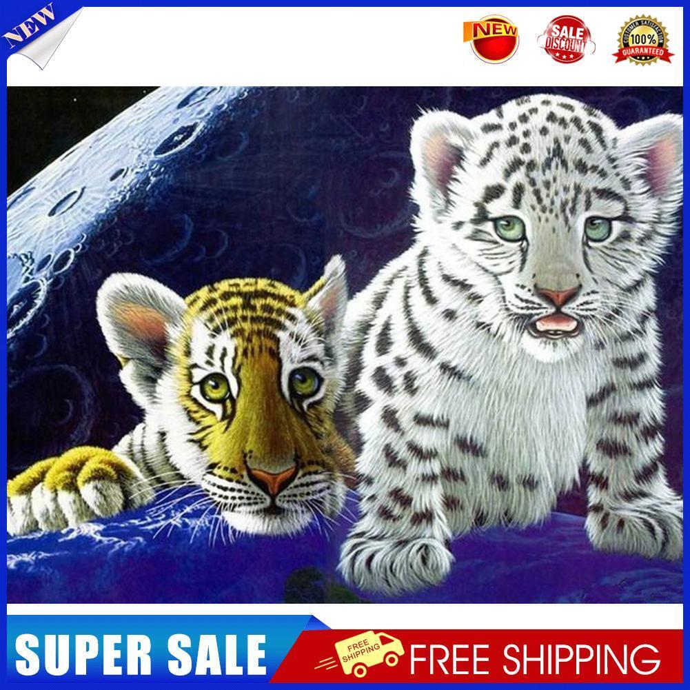 5D DIY Diamond Painting Tiger Cross Stitch Embroidery Mosaic Kit Needlework