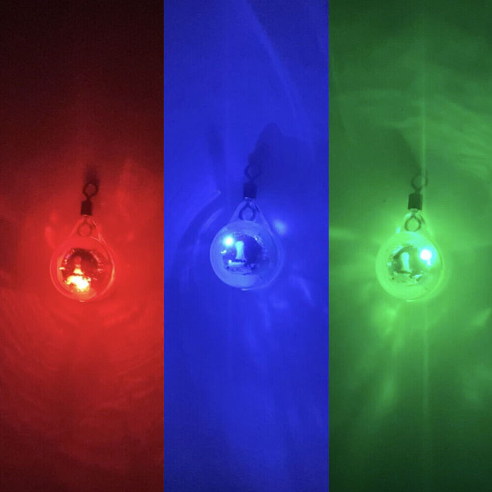 Mini Fishing Lure Light 3-color LED Underwater Fishing Bait Luminous Lures