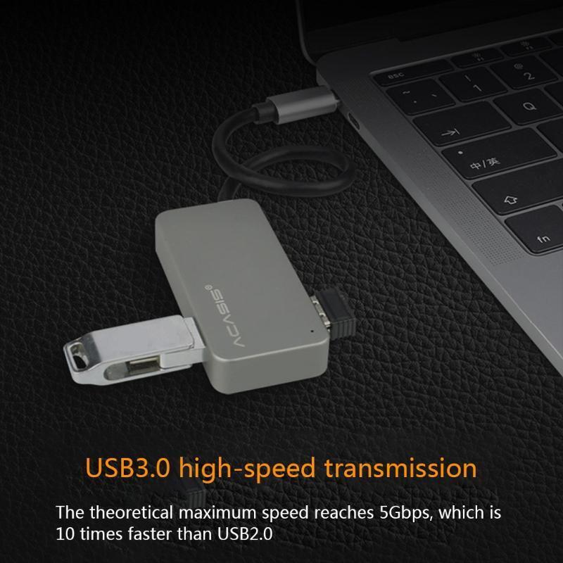 Intelligent Type-C Docking Station Hub 3 in 1 USB Type C Ports to USB3.0 2.0 PD