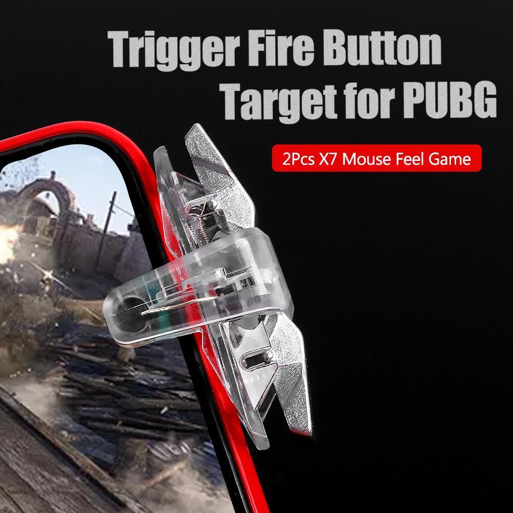 2Pcs X7 Mouse Feel Game Controller Joystick Trigger Gamepad Handle for PUBG
