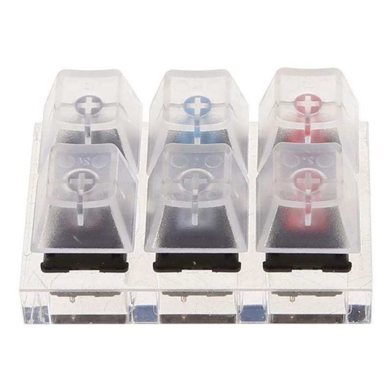 Mechanical Keyboard Clear Keycaps 6 Key Caps Swit6X Tester Kit  For Cherry MX
