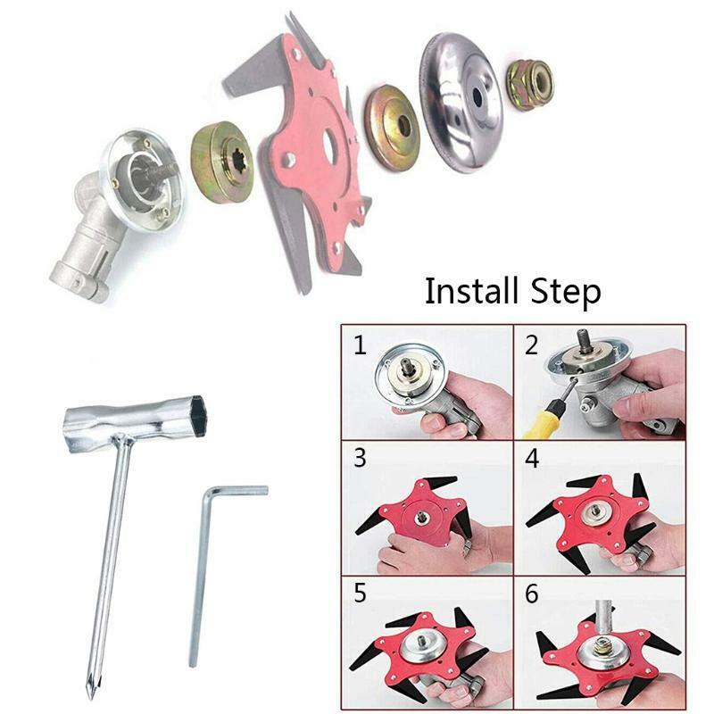 Weed Trimmer Blade Adapter Kit for Straight Shaft String Trimmer Brush Cutter