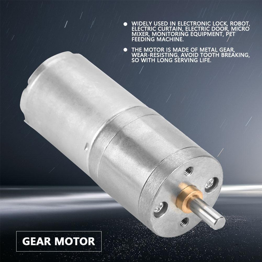 25GA370 Metal Low Speed High Torque Gear Motor DC Gear Reduction (60RPM)