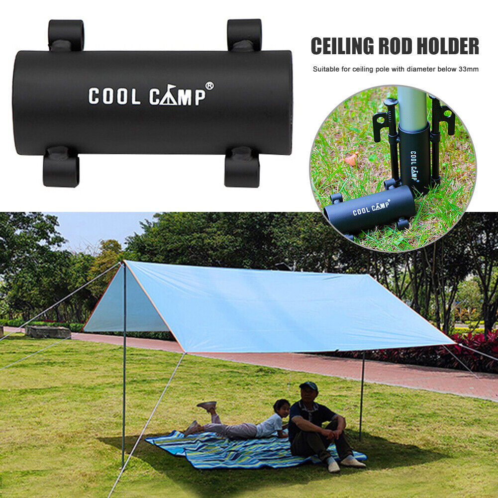 Iron Tent Awning Rod Holder Outdoor Camping Canopy Pole Holder Fixed Tube
