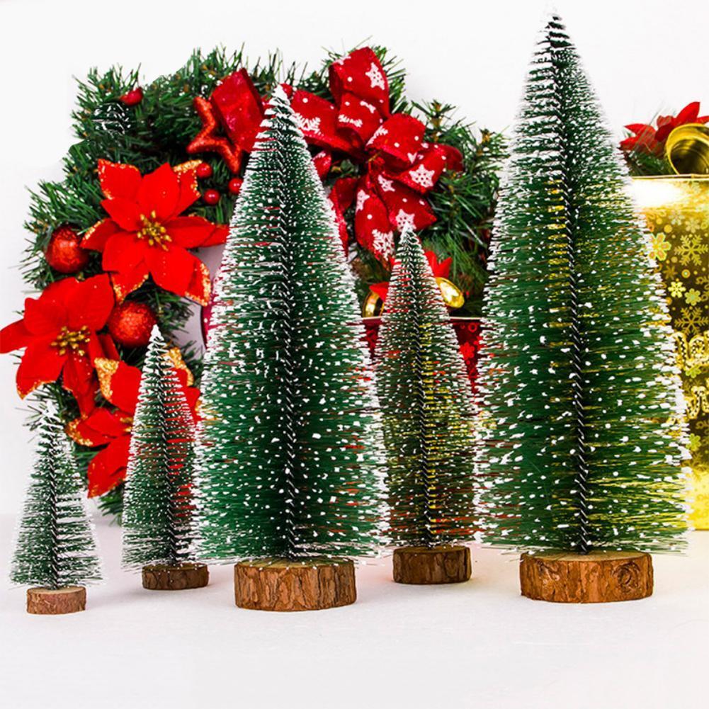 Simulation Mini Christmas Tree Ornament Home New Year Desktop Decor (25X9cm