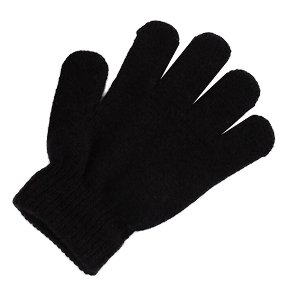 Women Men Warm Winter Gloves Full Finger Knitted Stretch Camping Mittens