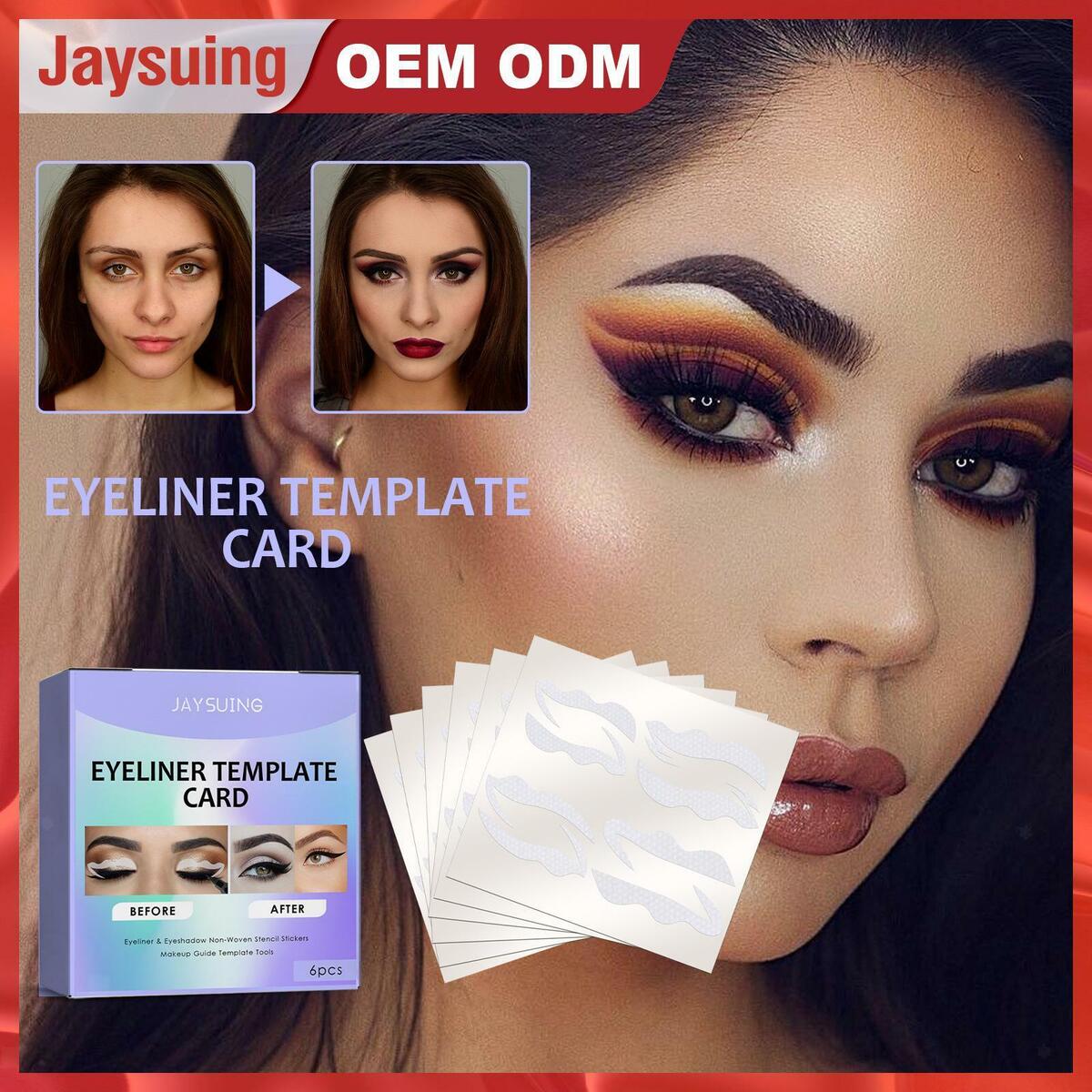 6Pcs Eyeliner Stencils Template Eyeliner Card for Beginner Quick Makeup Tool