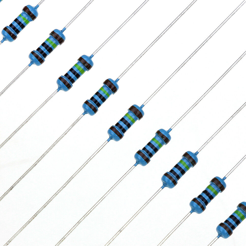 600Pcs 30 Values 1/4W 1% Resistor Kit 10  1M Ohm Metal Film Resistor Assortment
